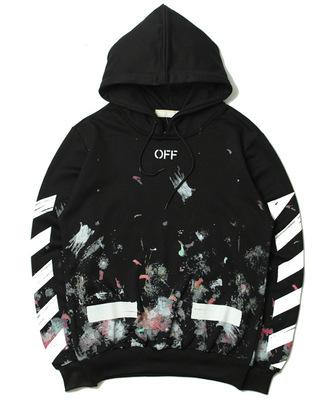 オフホワイト星空花火矢印フード付きセーターコート 送料無料