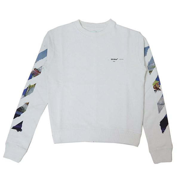 オフホワイト Off-White シャツ Ｔシャツ ロングスリーブ DIAG COLORED ARROWS SLIM CREW OFF WHITE OMBA025R190030120288