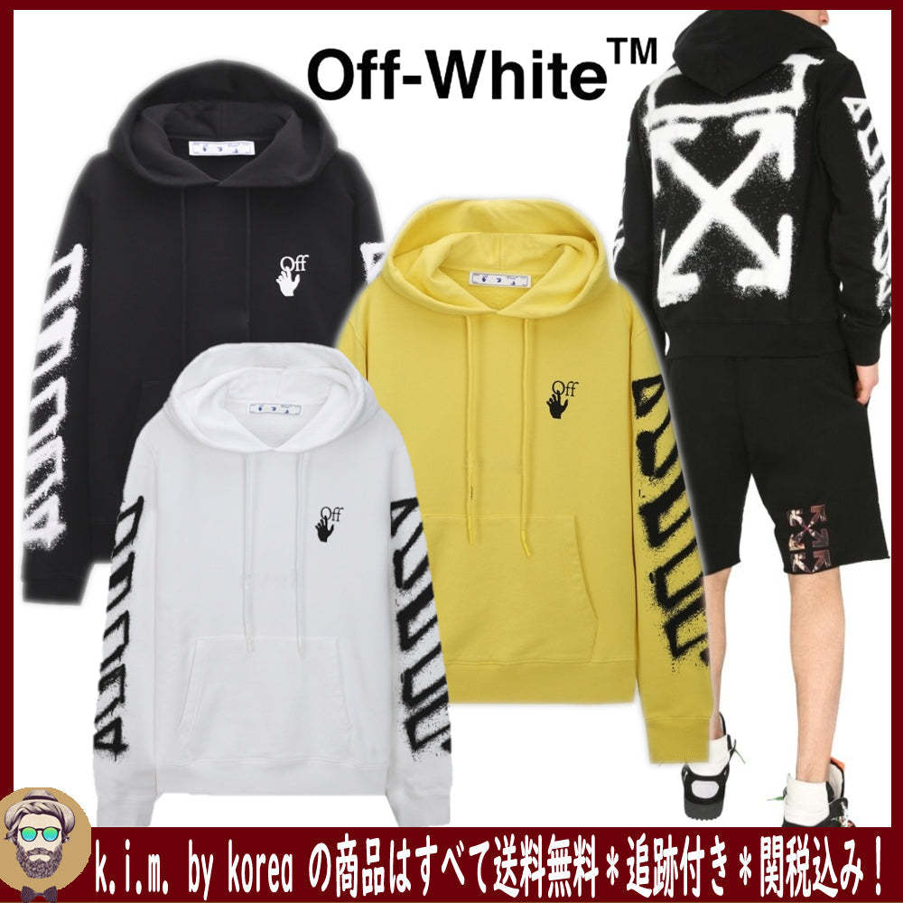 【Off-White】関税/送料込/スプレーマーカー フーディ 裏起毛