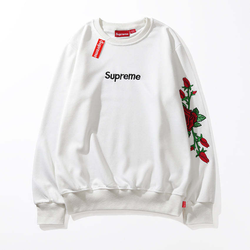 【Supreme】新作秋冬セータークラシックローズ高品質刺繍ラウンドネックセーター