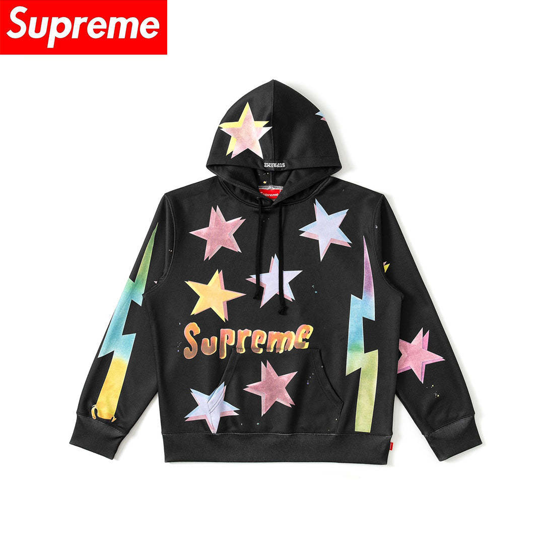 【Supreme】 21ss Week1Gonz Stars Hooded Sweatshirt スターパターンパーカー 【男女兼用】