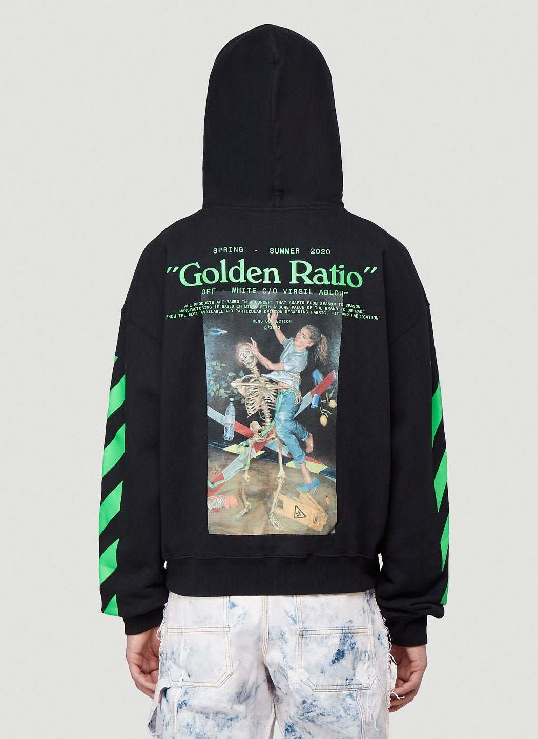 メンズOFF-WHITE オフホワイト PASCAL PAINTING ブラックパーカー イタリア正規品 OMBB037R20E300141088 新品