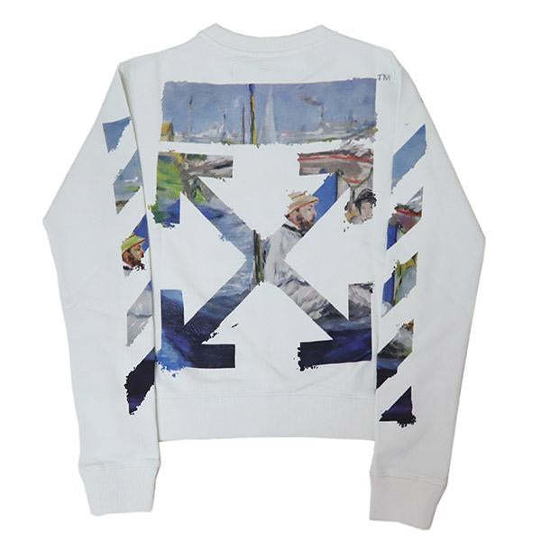 オフホワイト Off-White シャツ Ｔシャツ ロングスリーブ DIAG COLORED ARROWS SLIM CREW OFF WHITE OMBA025R190030120288