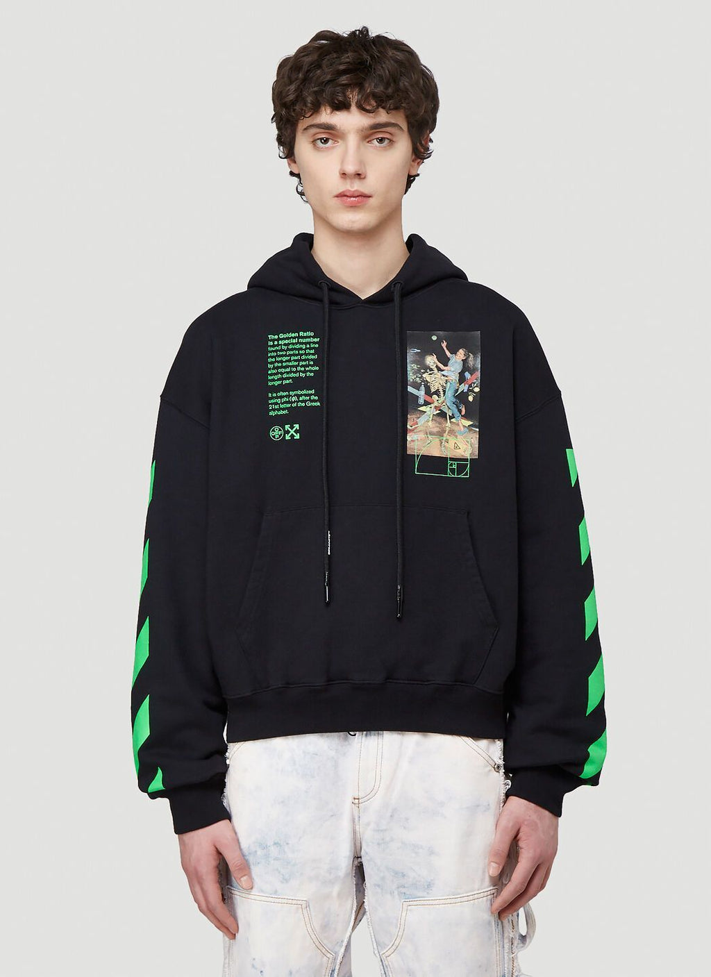 メンズOFF-WHITE オフホワイト PASCAL PAINTING ブラックパーカー イタリア正規品 OMBB037R20E300141088 新品