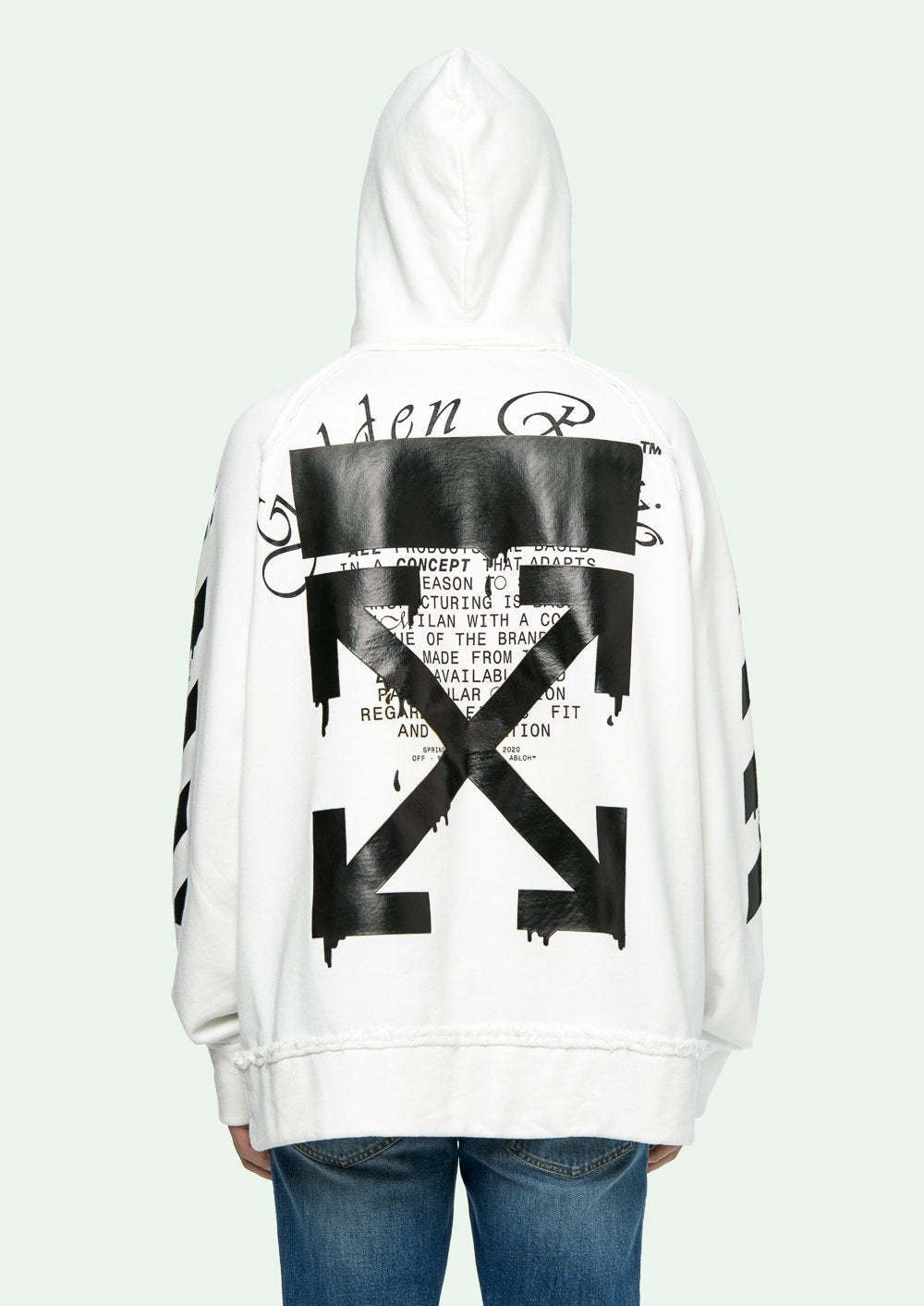 【Off-White】21SS DRIPPING ARROWS INCOMPLETE HOODIE