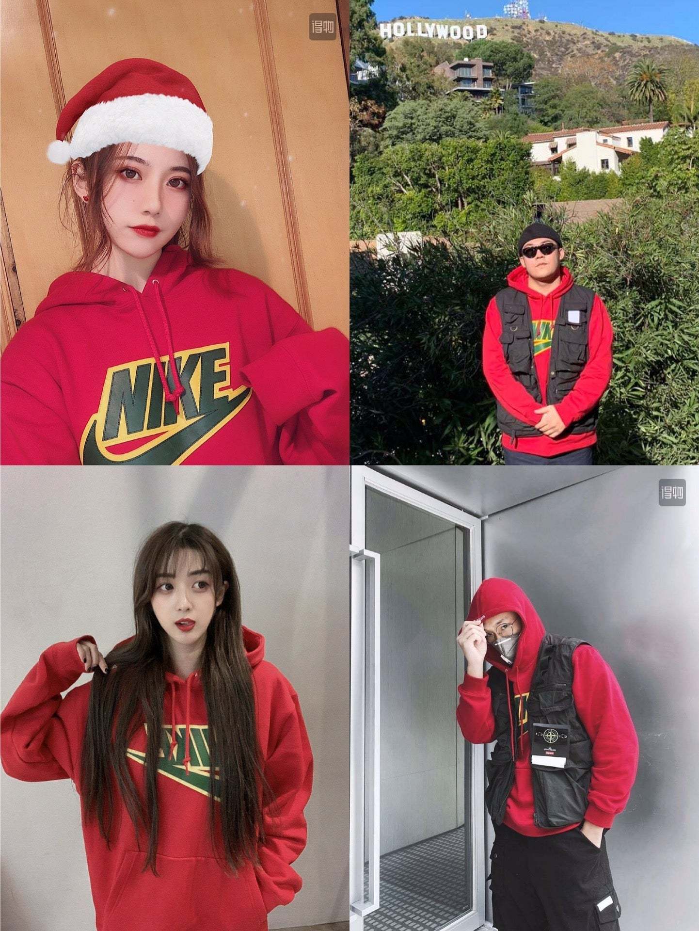 【Supreme】 FW22 Week × Nike Leather Applique Hooded Sweatshirt  【 協力モデル】カップル向けの共同ブランドのレザーロゴレザーラベルパーカーパーカーセータージャケット