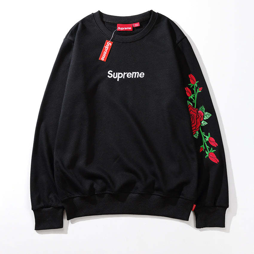 【Supreme】新作秋冬セータークラシックローズ高品質刺繍ラウンドネックセーター