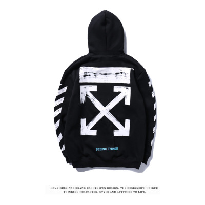 OFF-WHITE トレーナー プルオーバーパーカー フーディー スウェット メンズ ブラック 送料無料