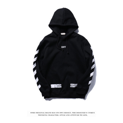 OFF-WHITE トレーナー プルオーバーパーカー フーディー スウェット メンズ ブラック 送料無料