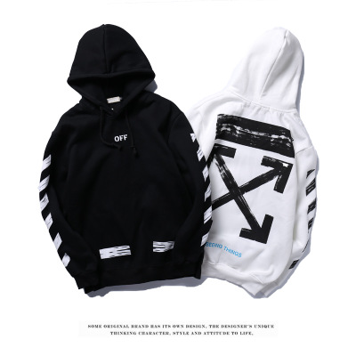 OFF-WHITE トレーナー プルオーバーパーカー フーディー スウェット メンズ ブラック 送料無料