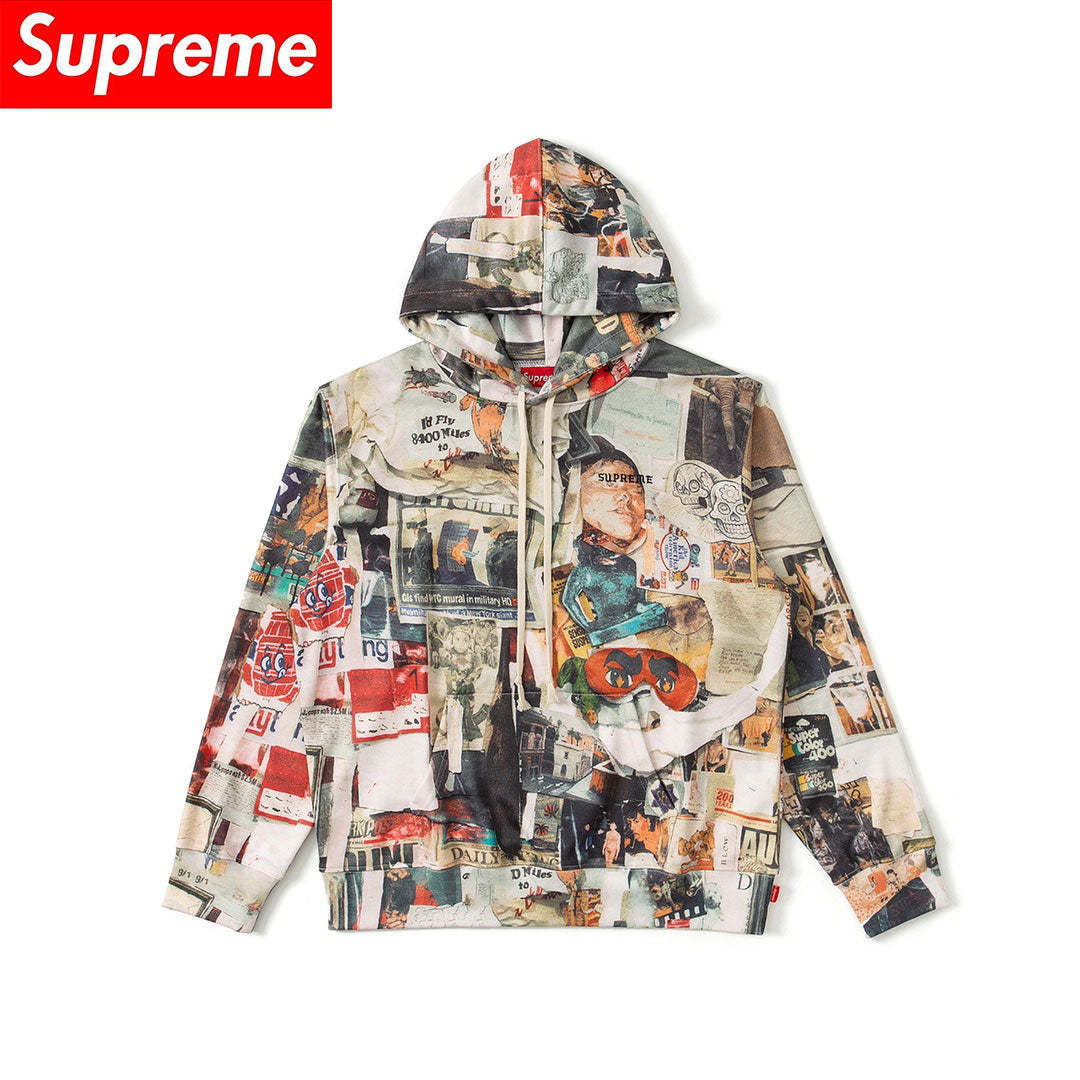 【Supreme】 22ss Week 14 Dashs Wall Hooded Sweatshirt【男女兼用】アーティストグラフィティプリントパーカー