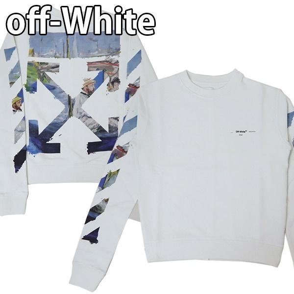 オフホワイト Off-White シャツ Ｔシャツ ロングスリーブ DIAG COLORED ARROWS SLIM CREW OFF WHITE OMBA025R190030120288