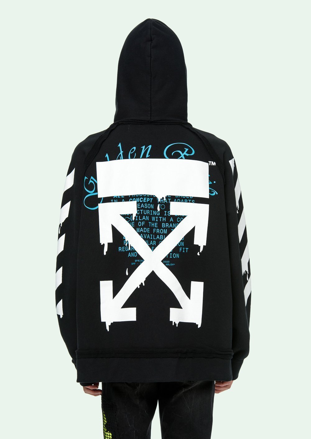 【Off-White】21SS DRIPPING ARROWS INCOMPLETE HOODIE