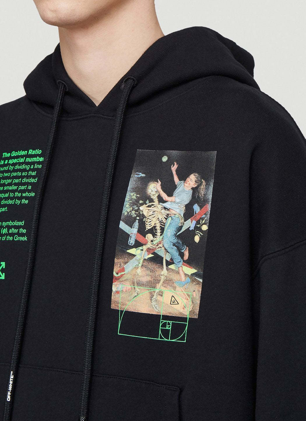 メンズOFF-WHITE オフホワイト PASCAL PAINTING ブラックパーカー イタリア正規品 OMBB037R20E300141088 新品