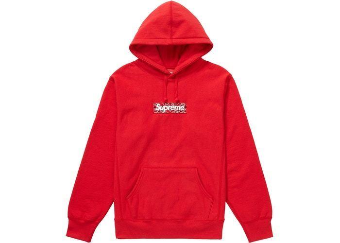 FW19/国内発送Supreme Bandana Box Logo Hooded Sweatshirt