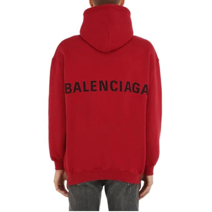 ★早期完売★BALENCIAGA ロゴプリントコットンパーカー/関税込